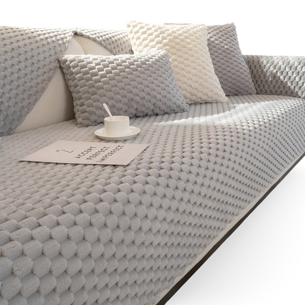 Rutschfester Sofabezug mit Waffelmuster - Schutzbezug für Sofas mit 1-5 Sitzplätzen, maschinenwaschbar, Wohnzimmer | Sansoti