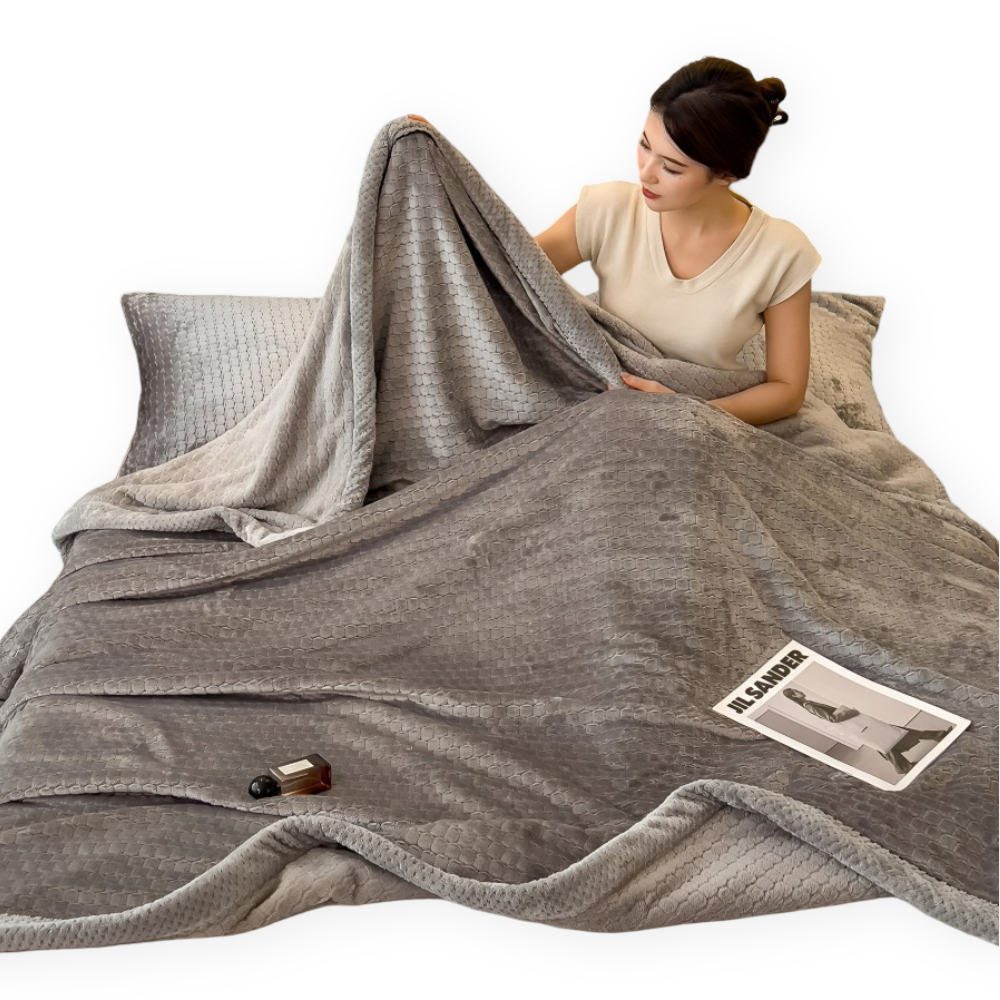 Fleece Decke Plaid Weich Warm Patchwork Winter 300-350g M2 | Restfield
