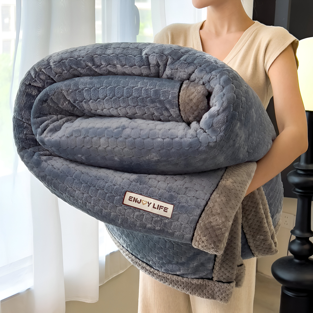 Fleece Decke Plaid Weich Warm Patchwork Winter 300-350g M2 | Restfield