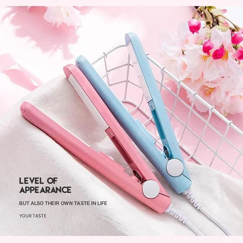 Compact Krultangetje Keramiek Tourmalijn 190°C Snel Opwarmen Reisformaat 16,5 cm voor Krullen Glad Haar | Sansoti
