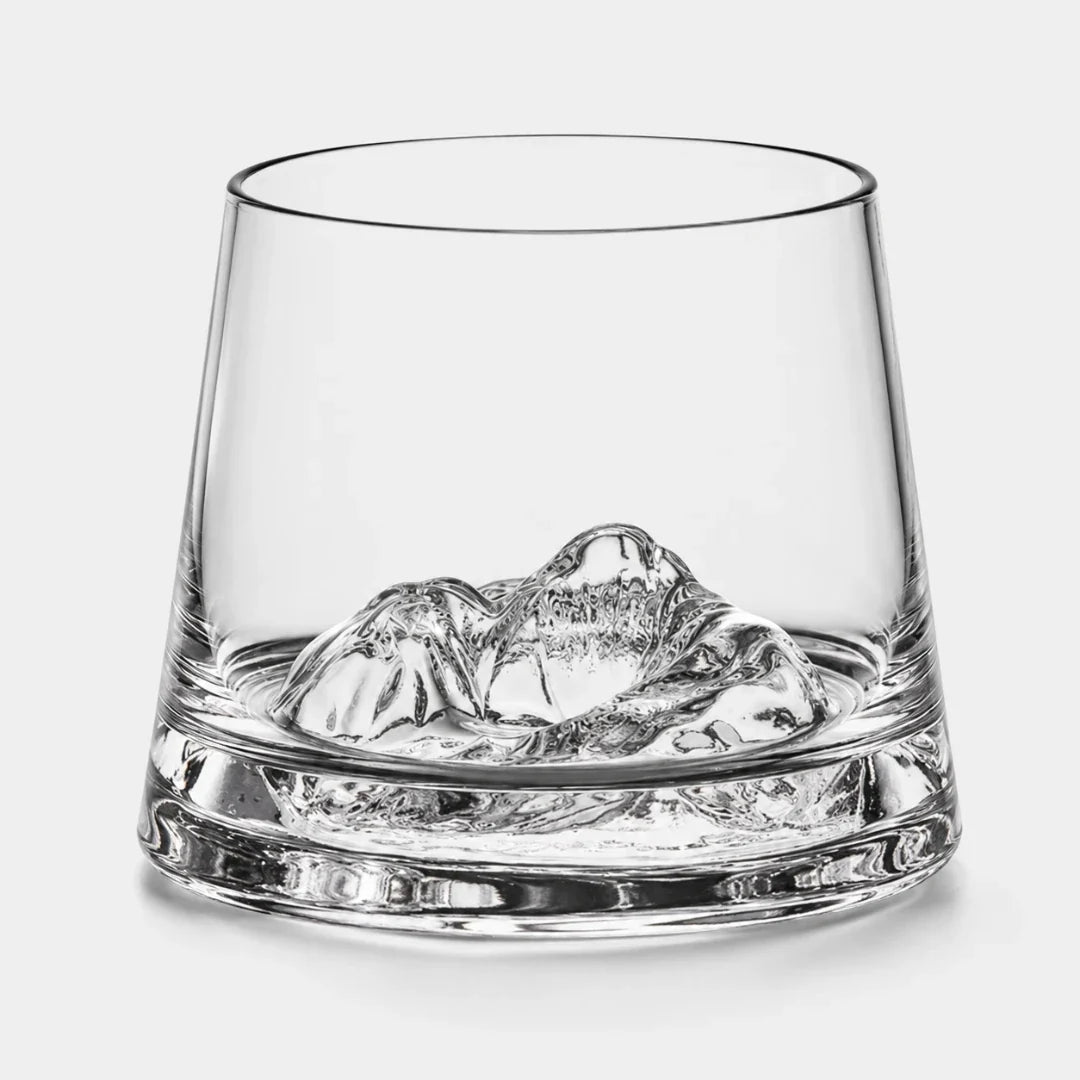 Whiskyglas met Bergvormige Bodem Kristalhelder Glas 220ml voor Whisky Bourbon Scotch Spiritusliefhebbers | Sansoti