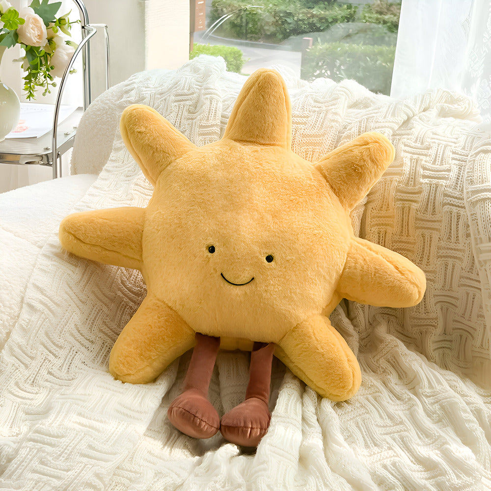 Coussin décoratif soleil lune en peluche décoration chambre d'enfant 28-48cm | Restfield