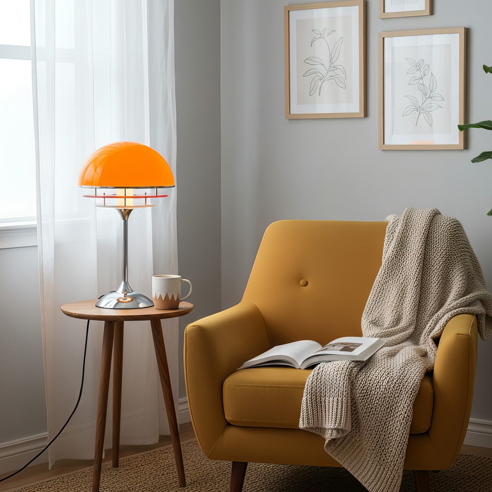 Bauhaus Tafellamp met Acryldiscs Oranje of Wit | Sansoti