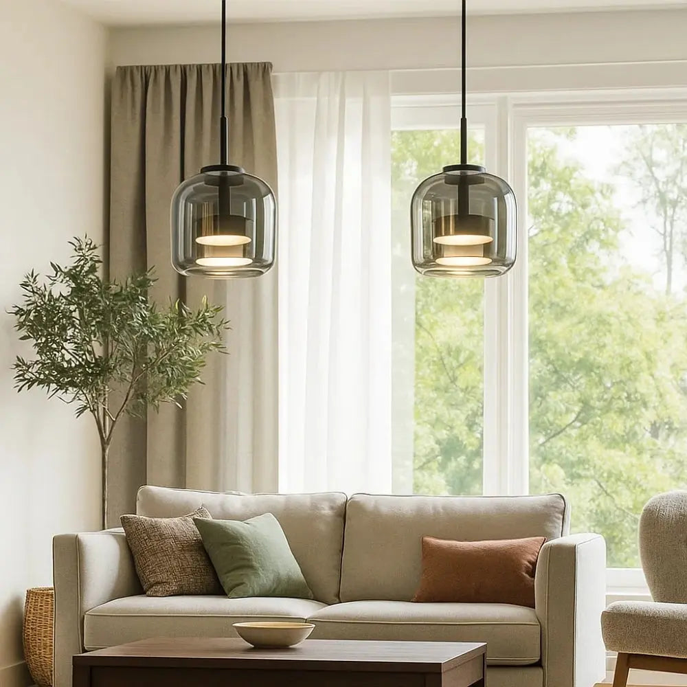 Hanglamp Glas Ombre Metaal LED 33cm Modern Design | Sansoti