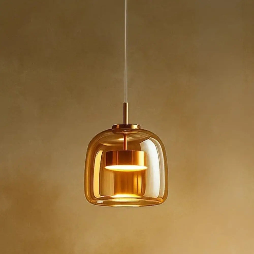 Hanglamp Glas Ombre Metaal LED 33cm Modern Design | Sansoti