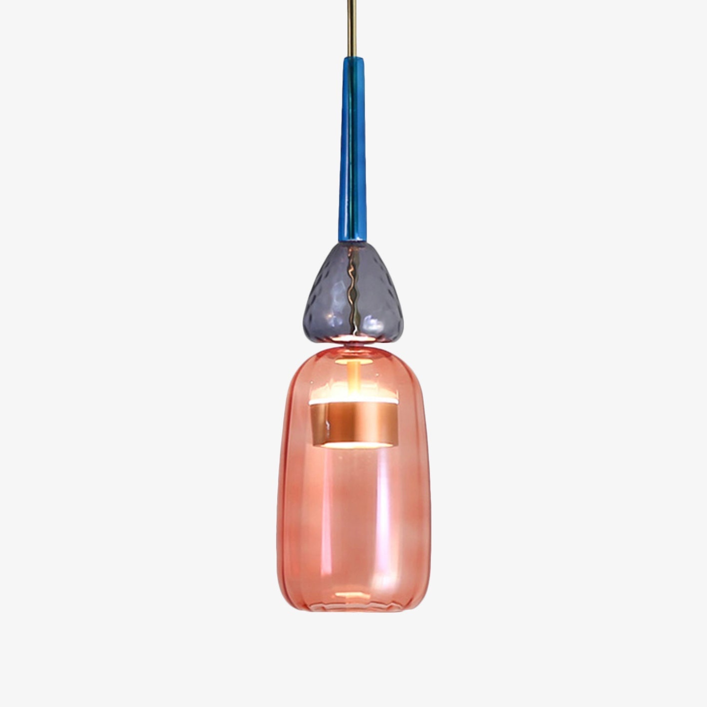 LED Design Hängelampe mit farbigem Glas – Moderne energiesparende Beleuchtung