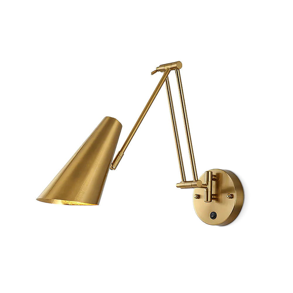 Verstelbare Wandlamp Zwenkarm Industrieel IJzer Modern Design E26/E27 Fitting Muurbediening Leeslamp Slaapkamer | Sansoti