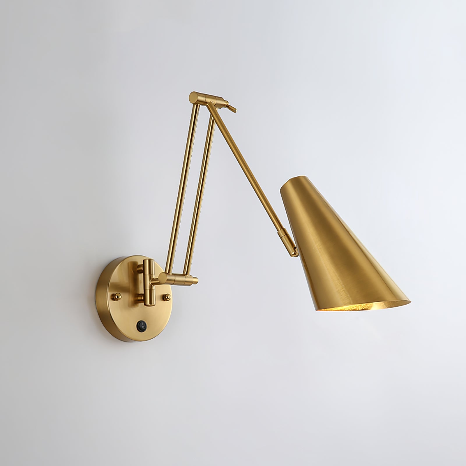 Verstelbare Wandlamp Zwenkarm Industrieel IJzer Modern Design E26/E27 Fitting Muurbediening Leeslamp Slaapkamer | Sansoti