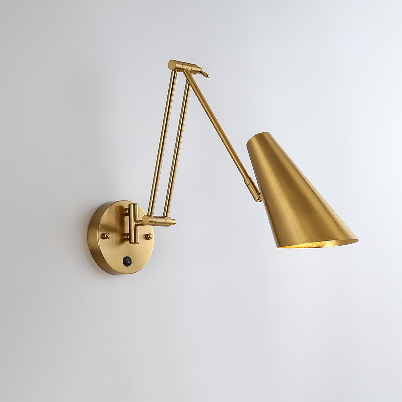 Verstelbare Wandlamp Zwenkarm Industrieel IJzer Modern Design E26/E27 Fitting Muurbediening Leeslamp Slaapkamer | Sansoti