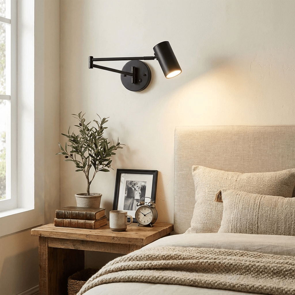Wandlamp Verstelbare Scharnier Arm Leeslamp met Draaibare Montage 3000K Warm Wit | Sansoti