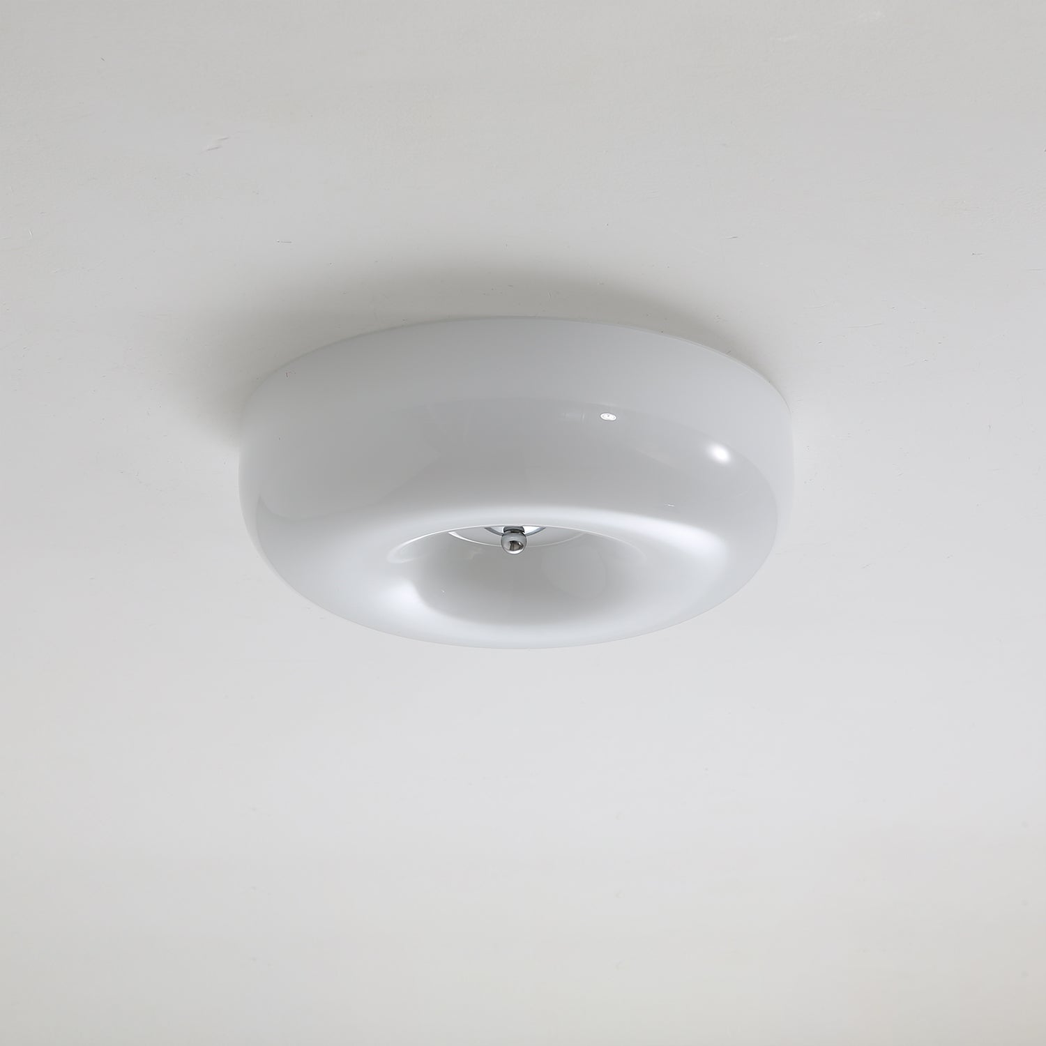 Deckenleuchte Glas LED Metall Weiß Wohnzimmer Schlafzimmer Flur Runde Glas-Deckenlampe Moderne Deckenleuchte | Restfield