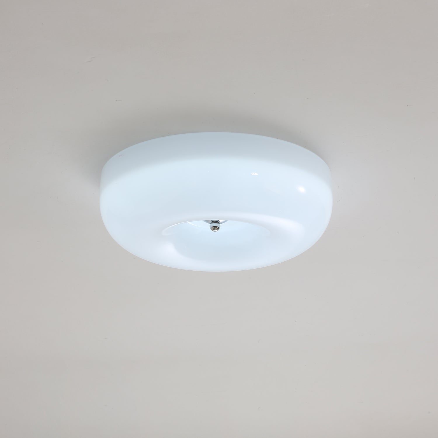Deckenleuchte Glas LED Metall Weiß Wohnzimmer Schlafzimmer Flur Runde Glas-Deckenlampe Moderne Deckenleuchte | Restfield