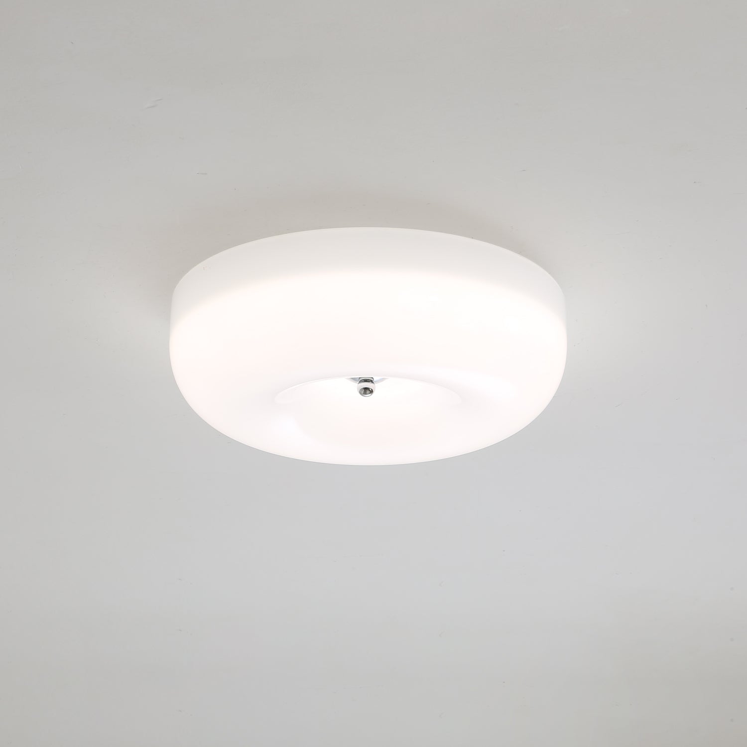 Deckenleuchte Glas LED Metall Weiß Wohnzimmer Schlafzimmer Flur Runde Glas-Deckenlampe Moderne Deckenleuchte | Restfield