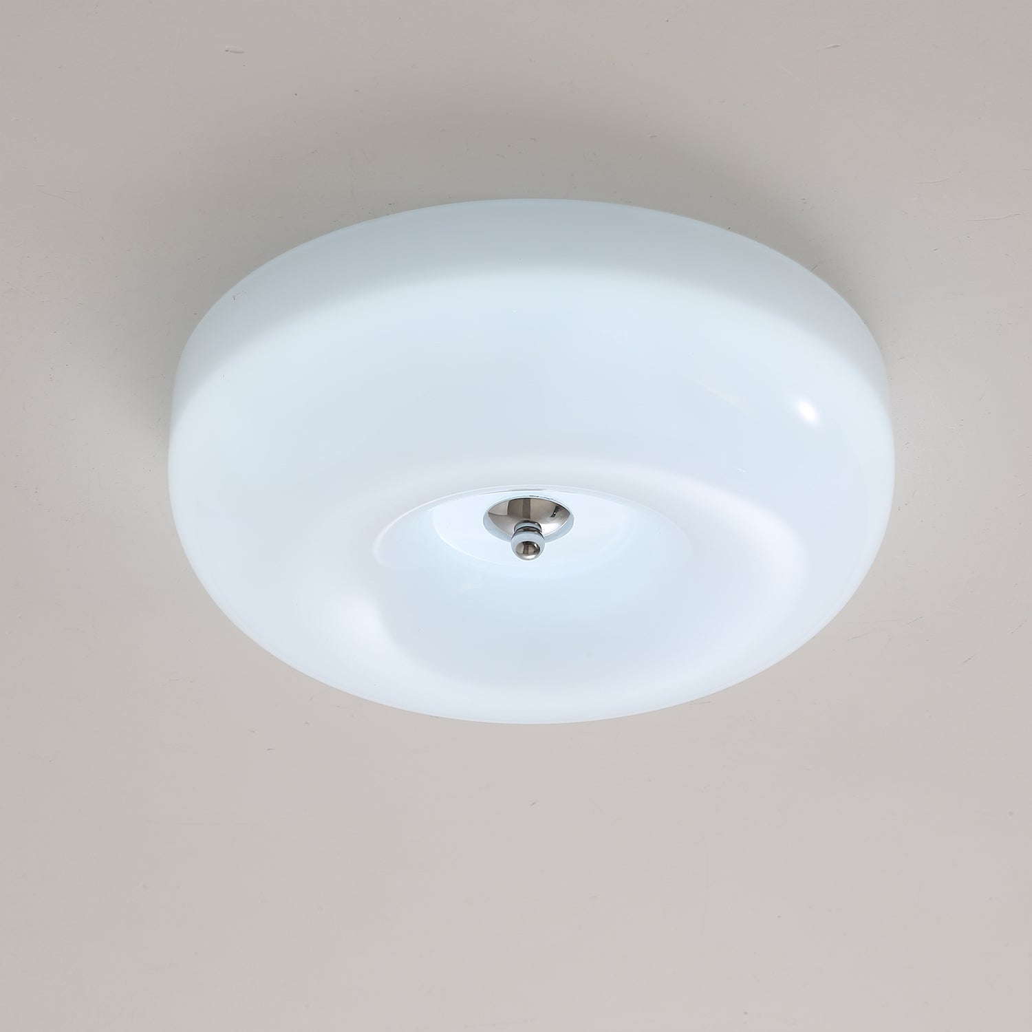 Deckenleuchte Glas LED Metall Weiß Wohnzimmer Schlafzimmer Flur Runde Glas-Deckenlampe Moderne Deckenleuchte | Restfield