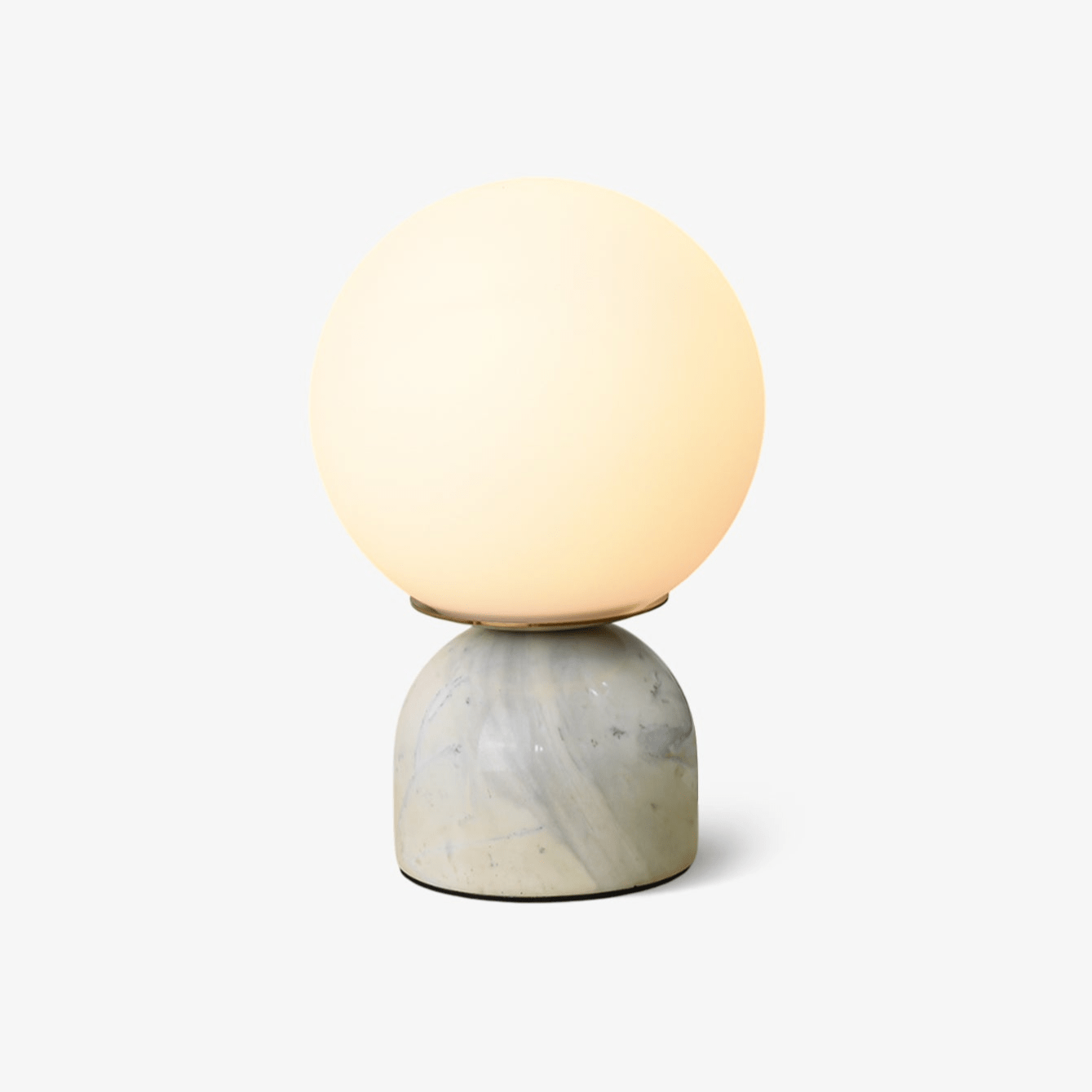 Marmeren Tafellamp met Glazen Bol – Scandinavisch Design voor Sfeervol Accent | Sansoti