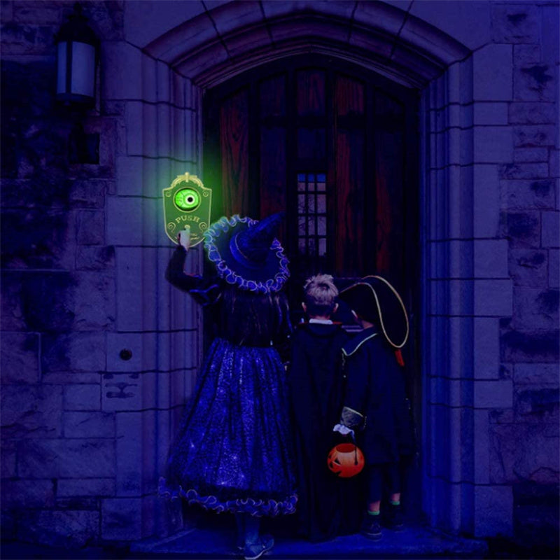 Interactieve Deurversiering met Bewegend Oog en Geluid voor Halloween Feestdecoratie en Griezelige Sfeer | Sansoti