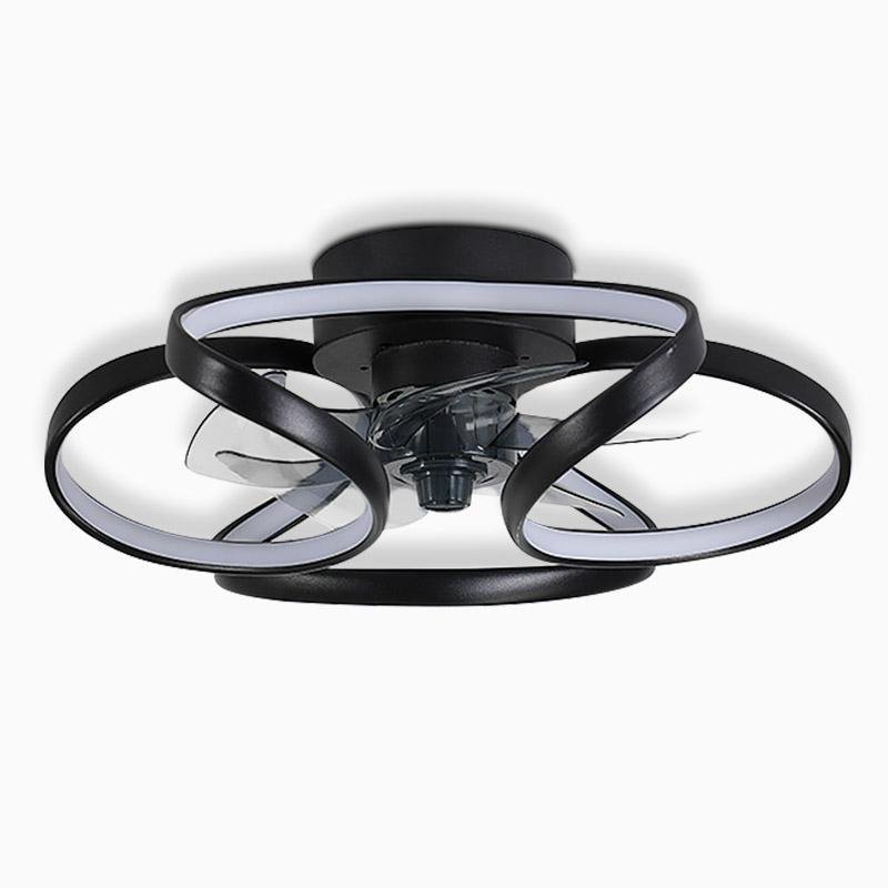 Moderne Blumen-Deckenventilator mit LED-Beleuchtung und Fernbedienung 3000K–6000K Dimmbar in Gold, Weiß oder Schwarz | Restfield