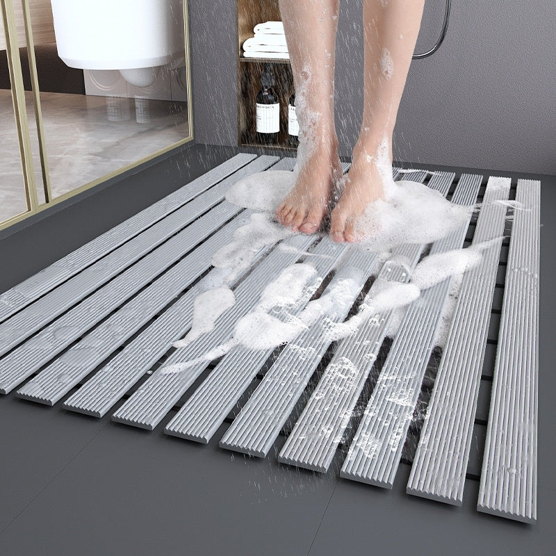 Anti-Slip Douchematje TPE met Sneldrain Groeven – Op Maat Knipbaar Badmat voor Veiligheid in Douche en Bad 43×61 cm 61×61 cm 61×90 cm | Sansoti