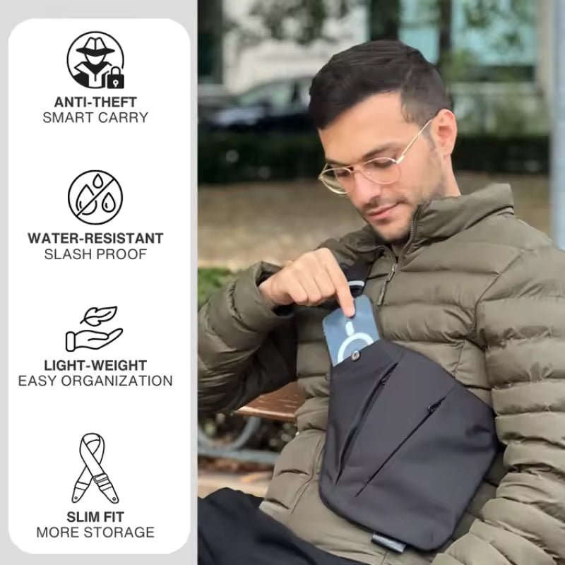 Crossbody Schoudertas met RFID-Bescherming Anti-Diefstal Veilige Reistas Verstelbare Riem Waterafstotend 14 Kleuren | Sansoti