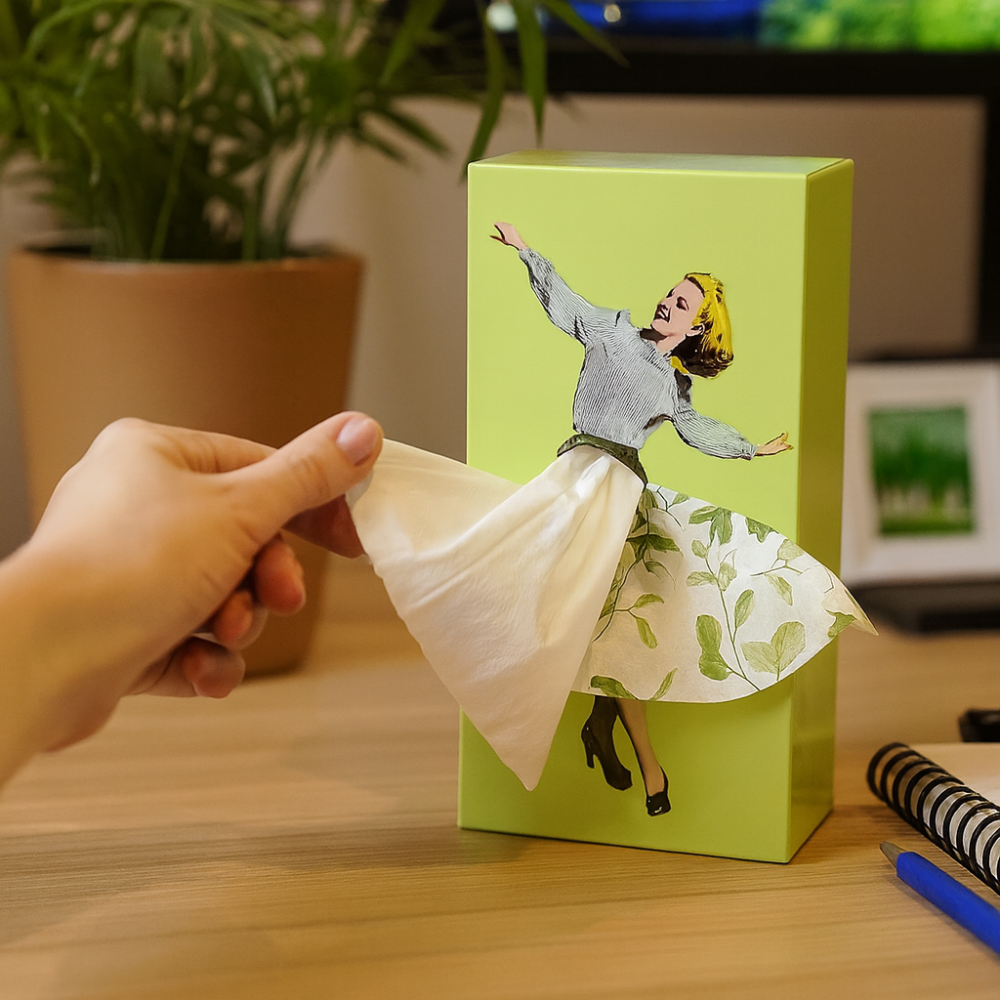 Decoratieve Tissuedooshouder Figuurvorm Rok Design Opberger voor Woonkamer Slaapkamer Badkamer Bureau Moderne Woondecoratie Tissue Box Houder | Sansoti