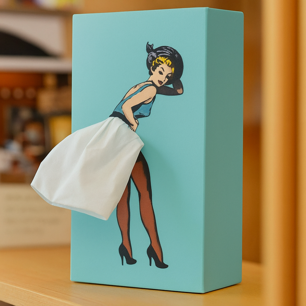 Decoratieve Tissuedooshouder Figuurvorm Rok Design Opberger voor Woonkamer Slaapkamer Badkamer Bureau Moderne Woondecoratie Tissue Box Houder | Sansoti