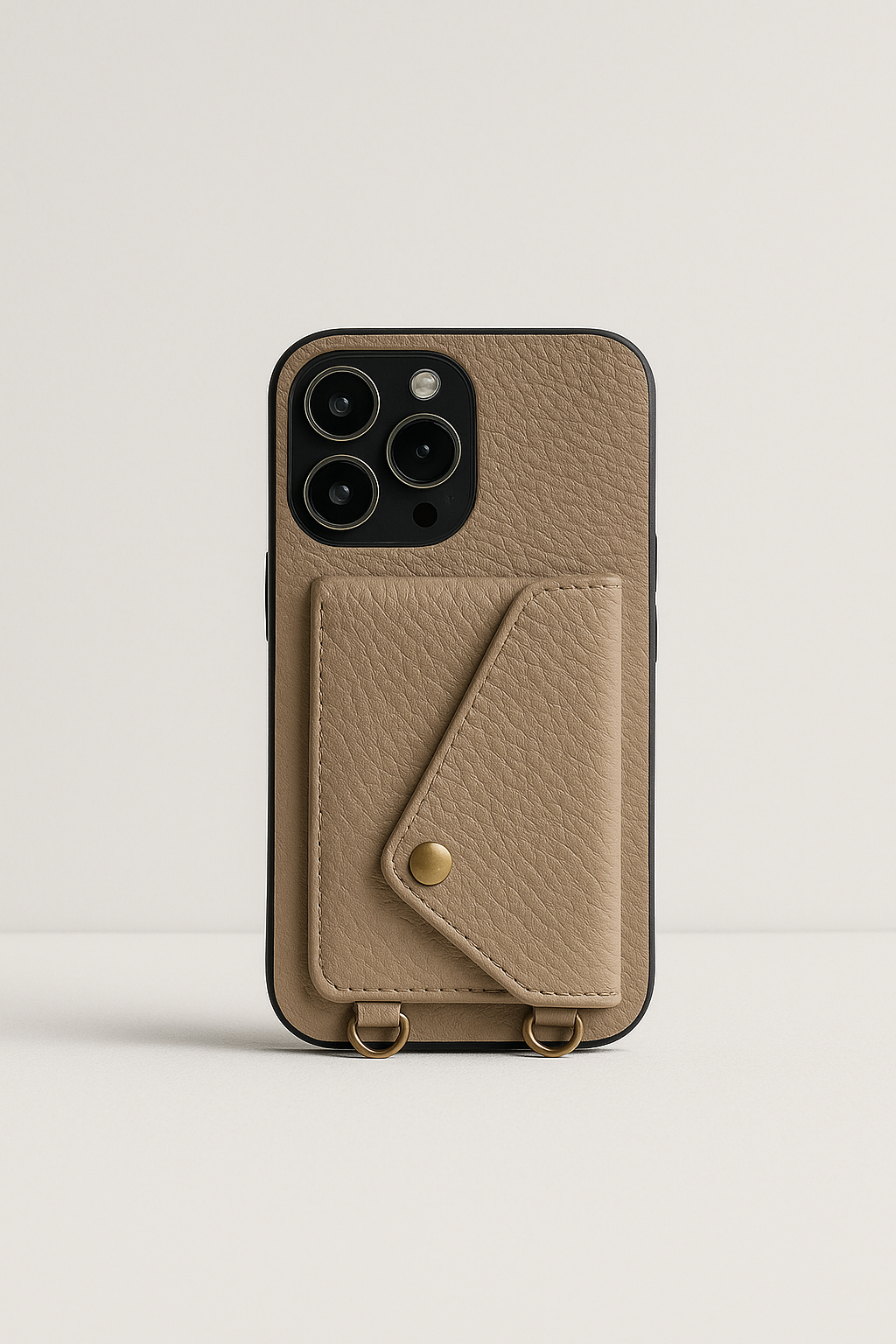 Leren Telefoonhoesje met Ketting en Kaartvak – Stijlvol Crossbody Ontwerp voor iPhone 12 13 14 15 Pro Max Plus | Sansoti