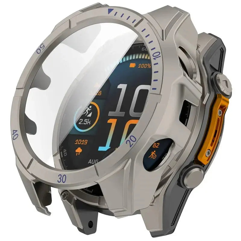 Protective Case for Smartwatch with Tempered Glass Screen Protection 51mm 47mm 43mm Black Transparent Watch | Sansoti