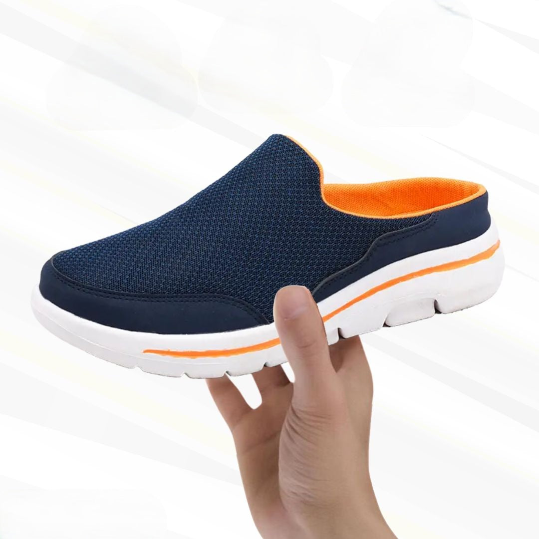 Orthopedische Barefoot Instapschoen Heren Blauw Grijs Beige Zwart Ergonomisch Loopcomfort Breed Wandelen | Sansoti