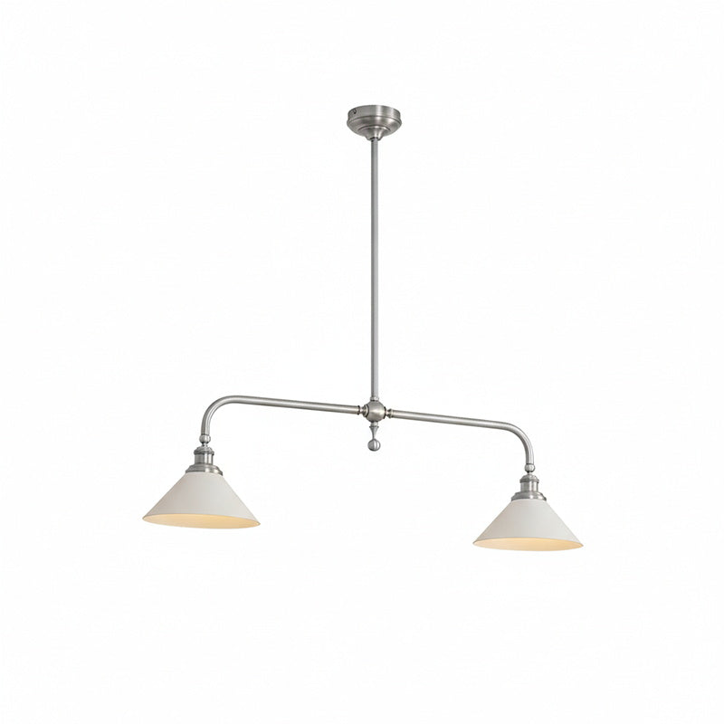 Luxe Design Hanglamp Met Witte Glazen Kappen Voor Eettafel En Keukeneiland In Messing Afwerking | Sansoti