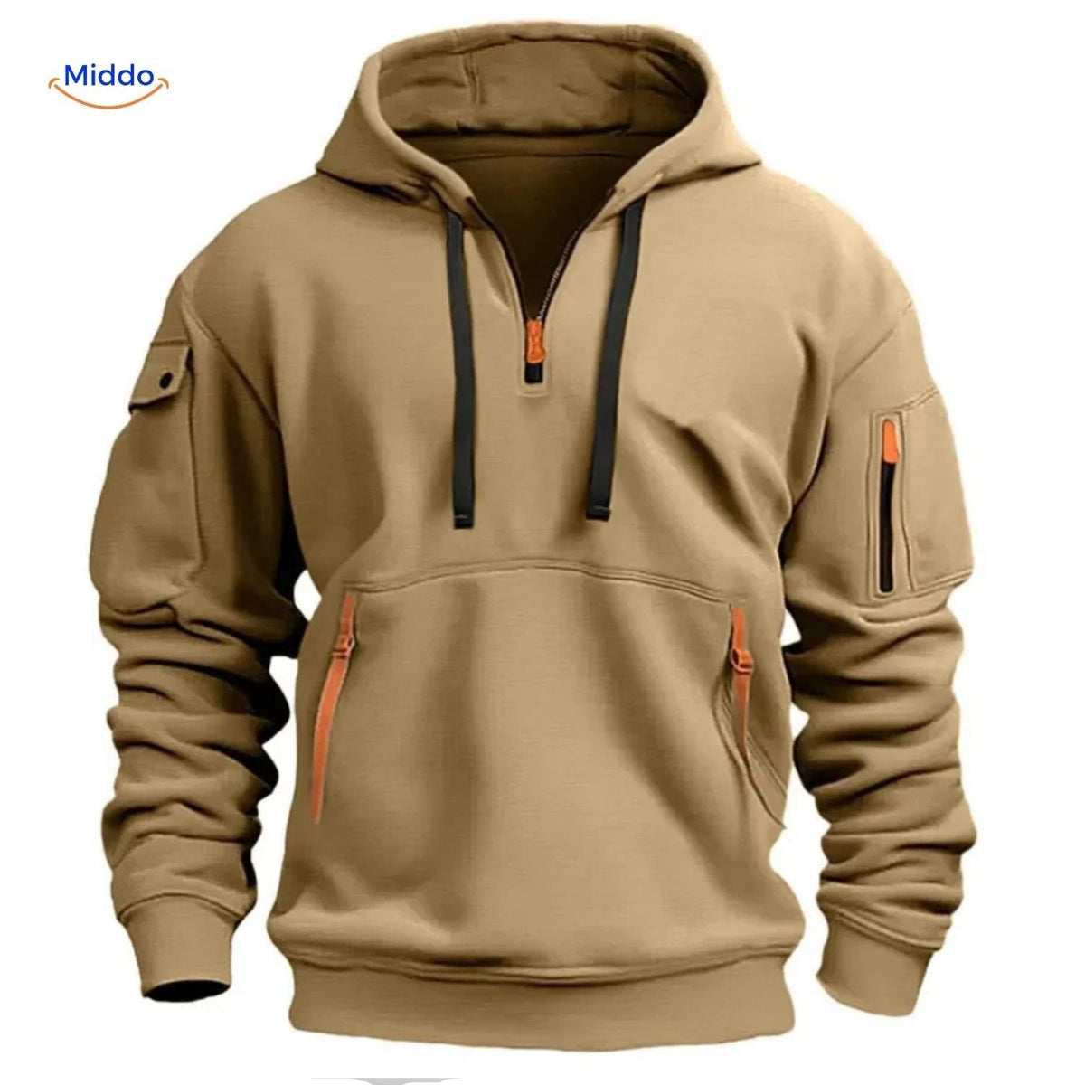 Pull à capuche doux et respirant en mélange de coton et polyester, design durable et décontracté pour un usage quotidien | Sansoti