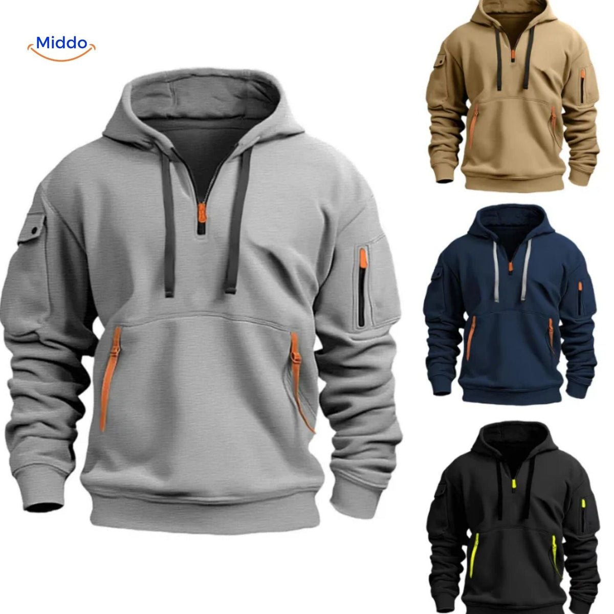 Pull à capuche doux et respirant en mélange de coton et polyester, design durable et décontracté pour un usage quotidien | Sansoti