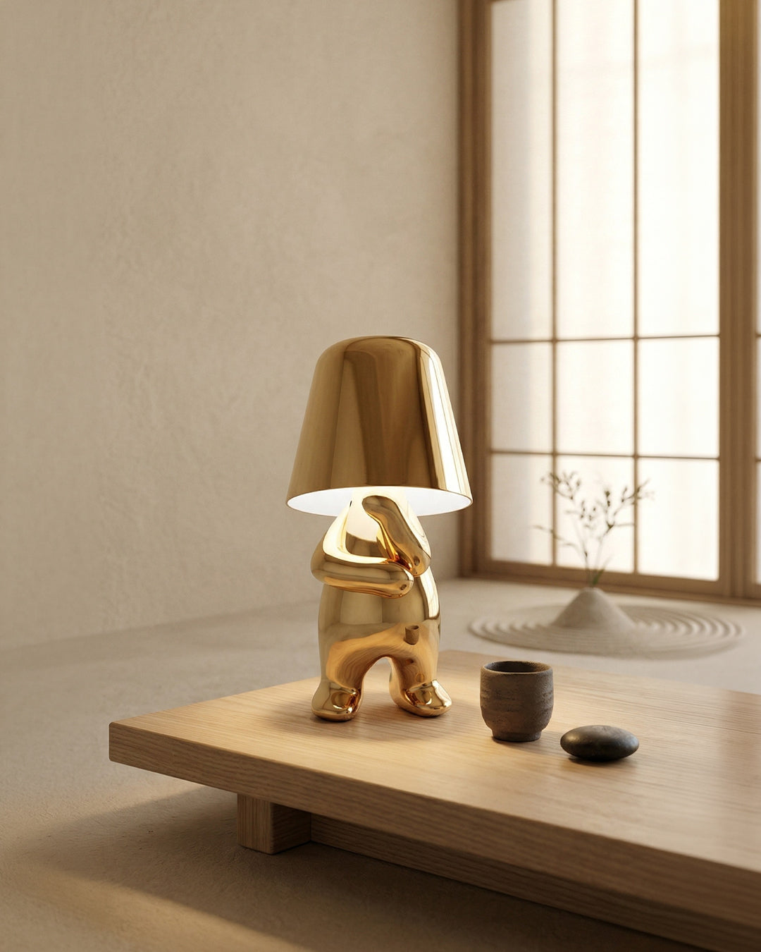 Metalen Tafellamp Sculptuur Figuur Sfeerlicht Touch Dimbaar LED Nachtlampje Goud Zilver Modern Design Decoratief | Sansoti