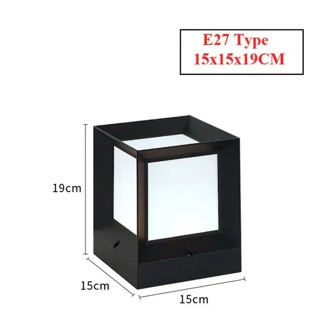 Buiten Staande Lamp Voor Oprit En Poort 12W LED Modern Zwart | Sansoti