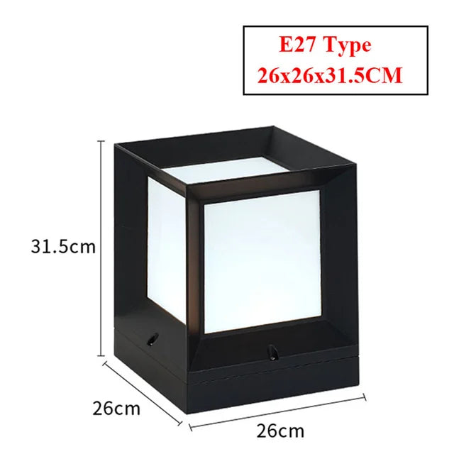 Buiten Staande Lamp Voor Oprit En Poort 12W LED Modern Zwart | Sansoti