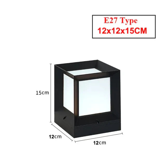Buiten Staande Lamp Voor Oprit En Poort 12W LED Modern Zwart | Sansoti