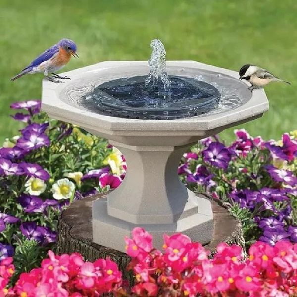 Zonne-energie Tuinfontein met Drijvend Design – Milieuvriendelijke Waterornament voor Vijver en Tuindecoratie | Sansoti