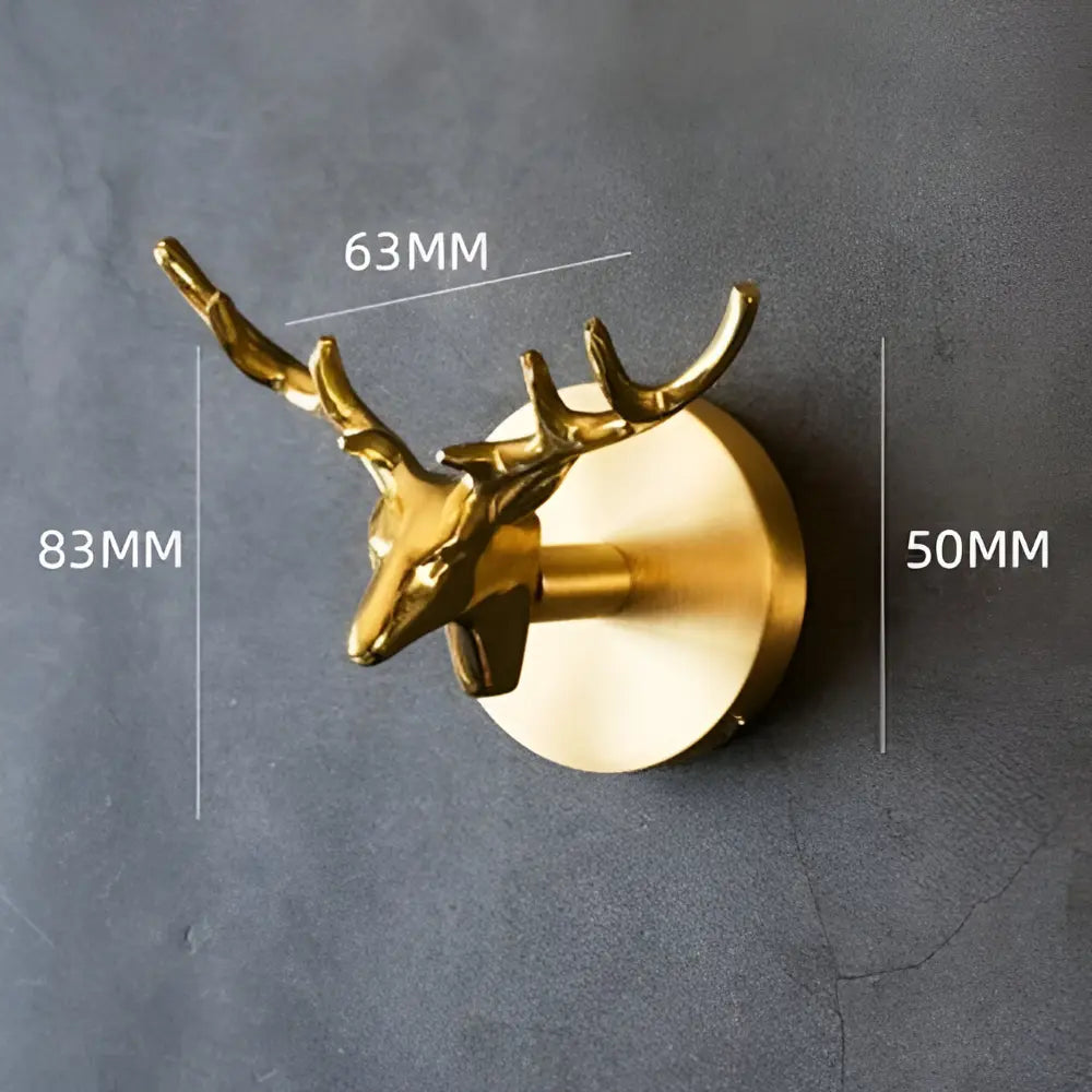 Wandhaak Massief Messing met Gouden Afwerking – Decoratief Dierenmotief voor Entree Slaapkamer Badkamer | Sansoti