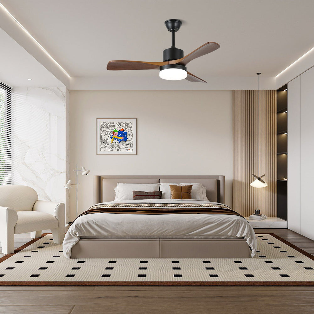 Ventilador de techo Darian de madera, estilo escandinavo Ø126-132cm ...