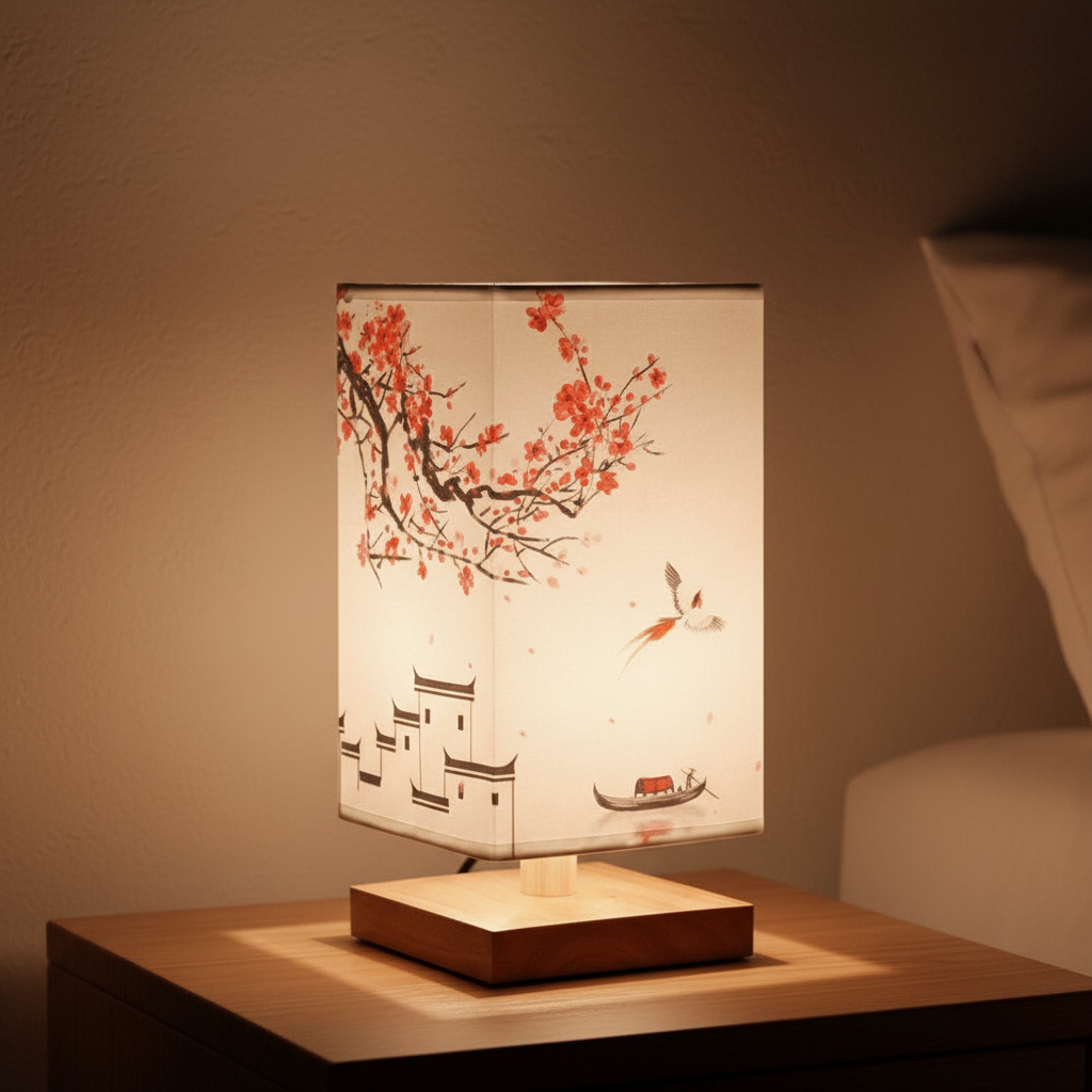 Tafellamp Bamboe Hout Naturel Japandi Minimalistische Slaapkamer Woonkamer Bureaulamp Scandinavisch Sfeerverlichting Nachtkastlamp | Sansoti