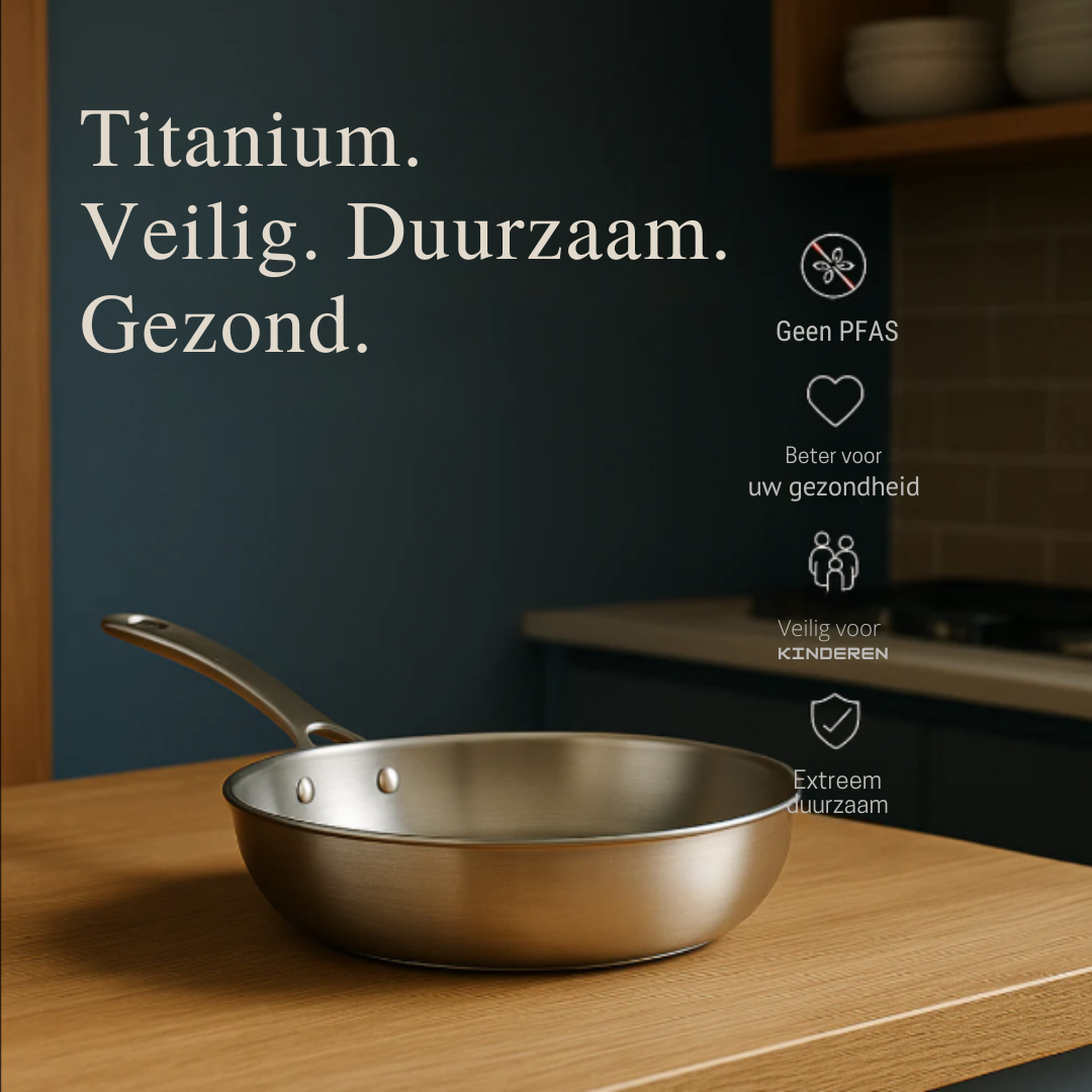 Titanium Frying Pan | Hammered Non-Toxic PFAS-Free Induction Cookware