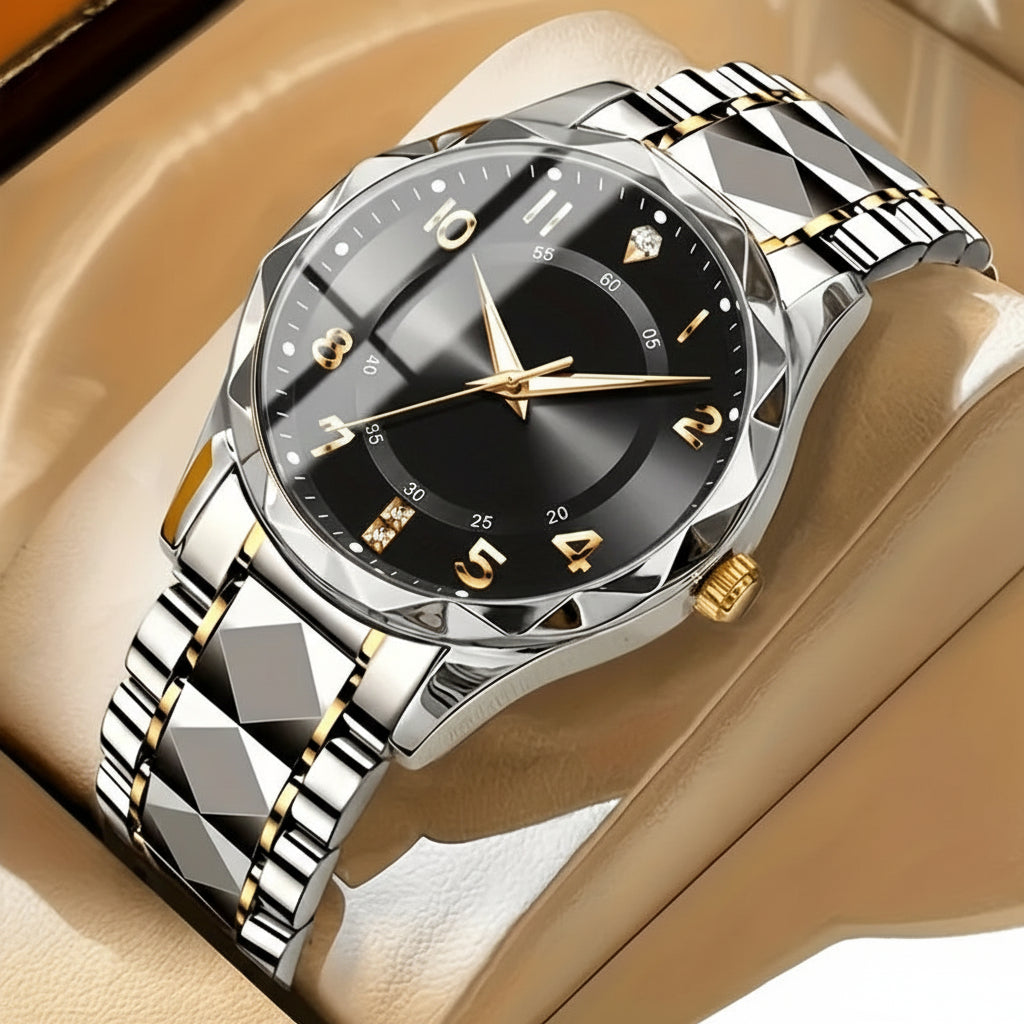 Multifunctioneel Sporthorloge Titanium Heren Chronograaf Dual Display Waterdicht Lichtgevend Outdoorhorloge | Sansoti