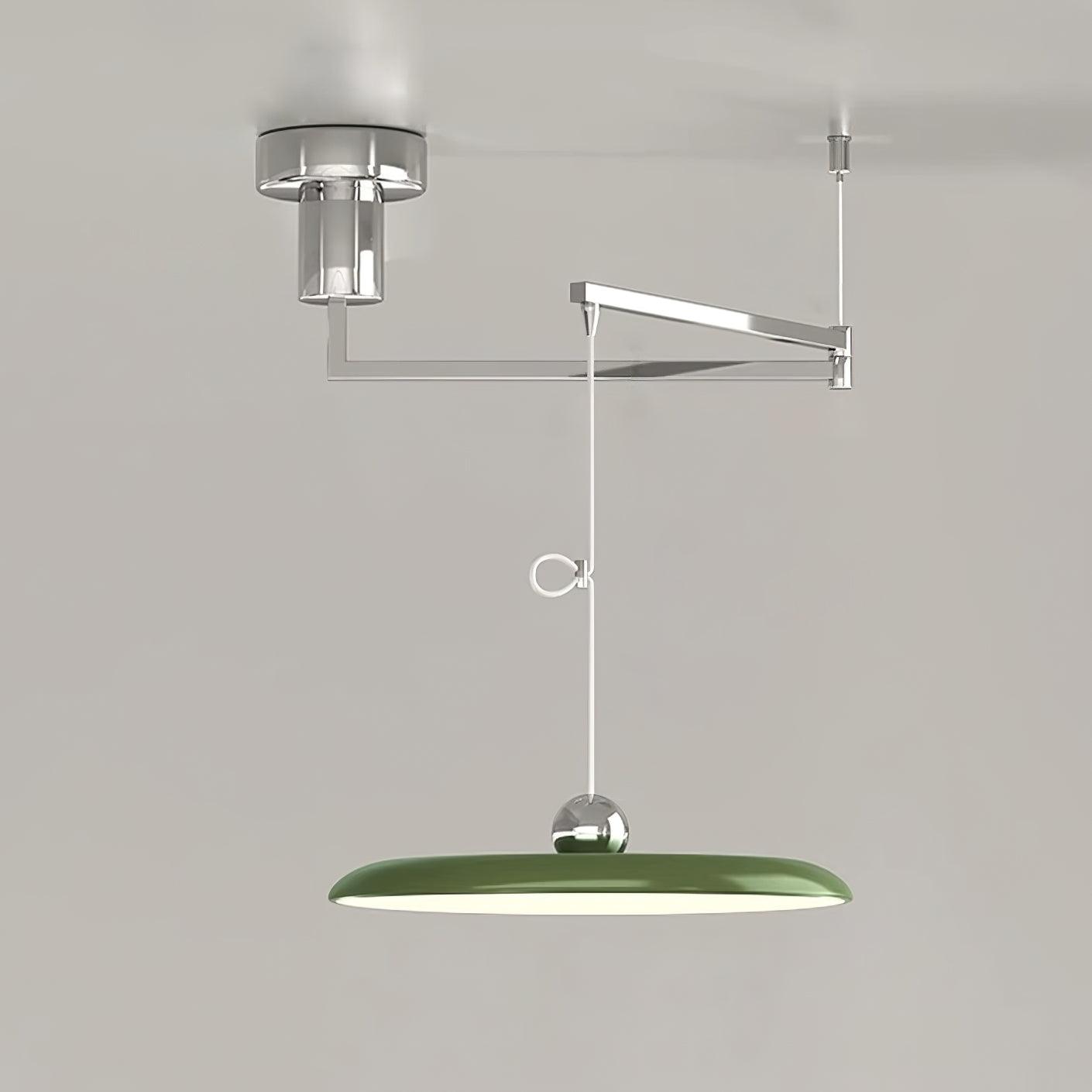 Suspension Réglable Métal Acrylique Rouge Vert Beige Rond Industriel Salon Salle à Manger | Restfield
