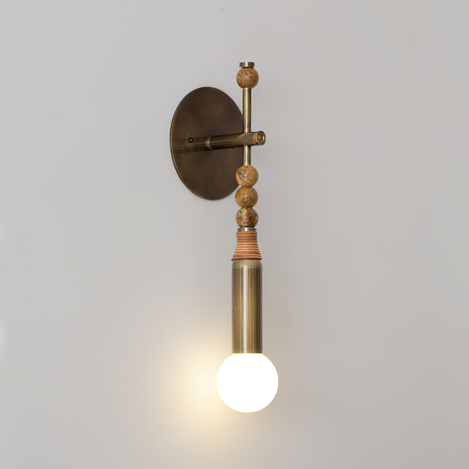 Toam Wandlamp Marmer Messing – Persepolis Geïnspireerd Design met Antique Brass Afwerking 18.9 en 27.6 inch | Sansoti