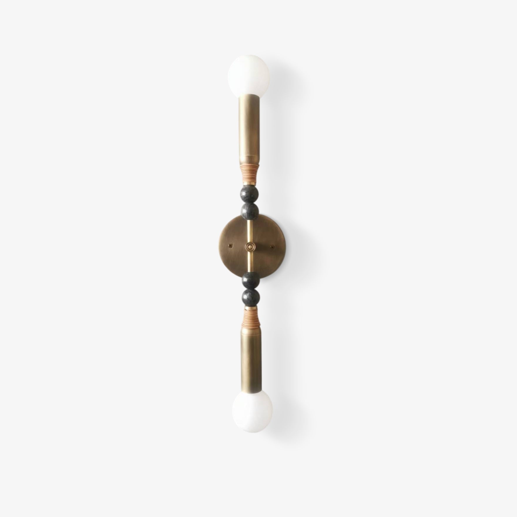 Toam Wandlamp Marmer Messing – Persepolis Geïnspireerd Design met Antique Brass Afwerking 18.9 en 27.6 inch | Sansoti