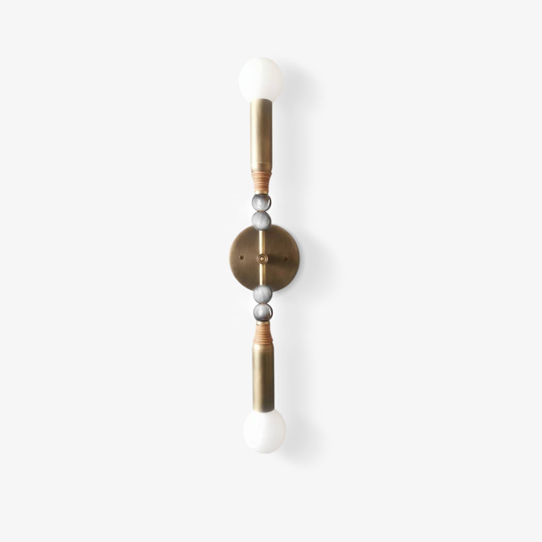 Toam Wandlamp Marmer Messing – Persepolis Geïnspireerd Design met Antique Brass Afwerking 18.9 en 27.6 inch | Sansoti