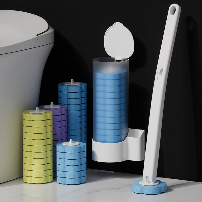 Toilettenbürste mit Einweg-Reinigungsköpfen und Halterung für hygienische Toilettenreinigung | Restfield