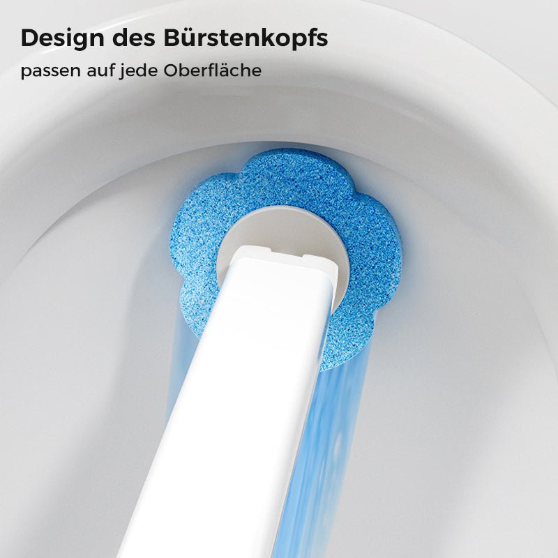 Toilettenbürste mit Einweg-Reinigungsköpfen und Halterung für hygienische Toilettenreinigung | Restfield
