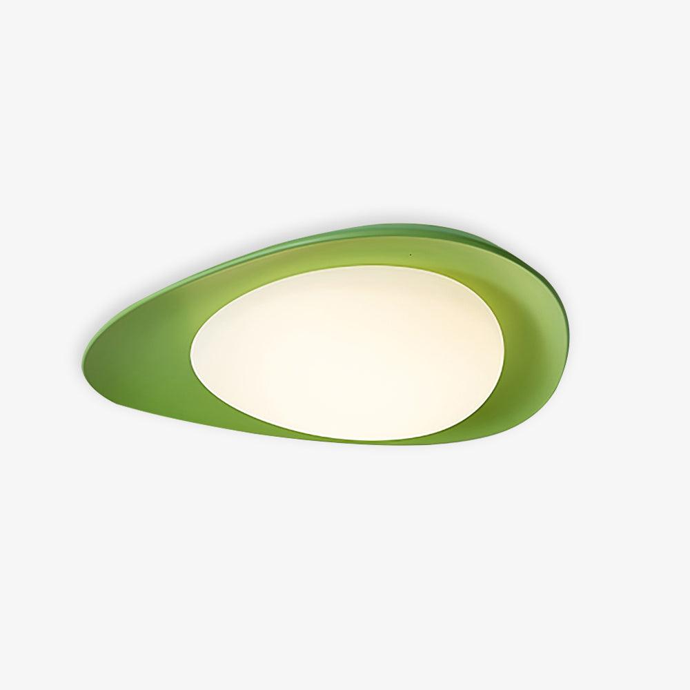 LED Plafondlamp Bladvorm Resin Groen Woonkamer Slaapkamer Eetkamer Organische Plafondlamp Scandinavisch Interieur | Sansoti