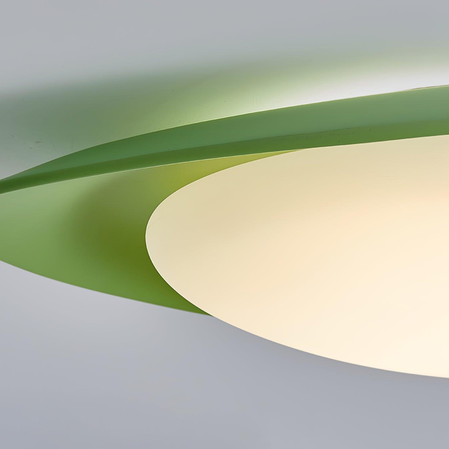 LED Plafondlamp Bladvorm Resin Groen Woonkamer Slaapkamer Eetkamer Organische Plafondlamp Scandinavisch Interieur | Sansoti