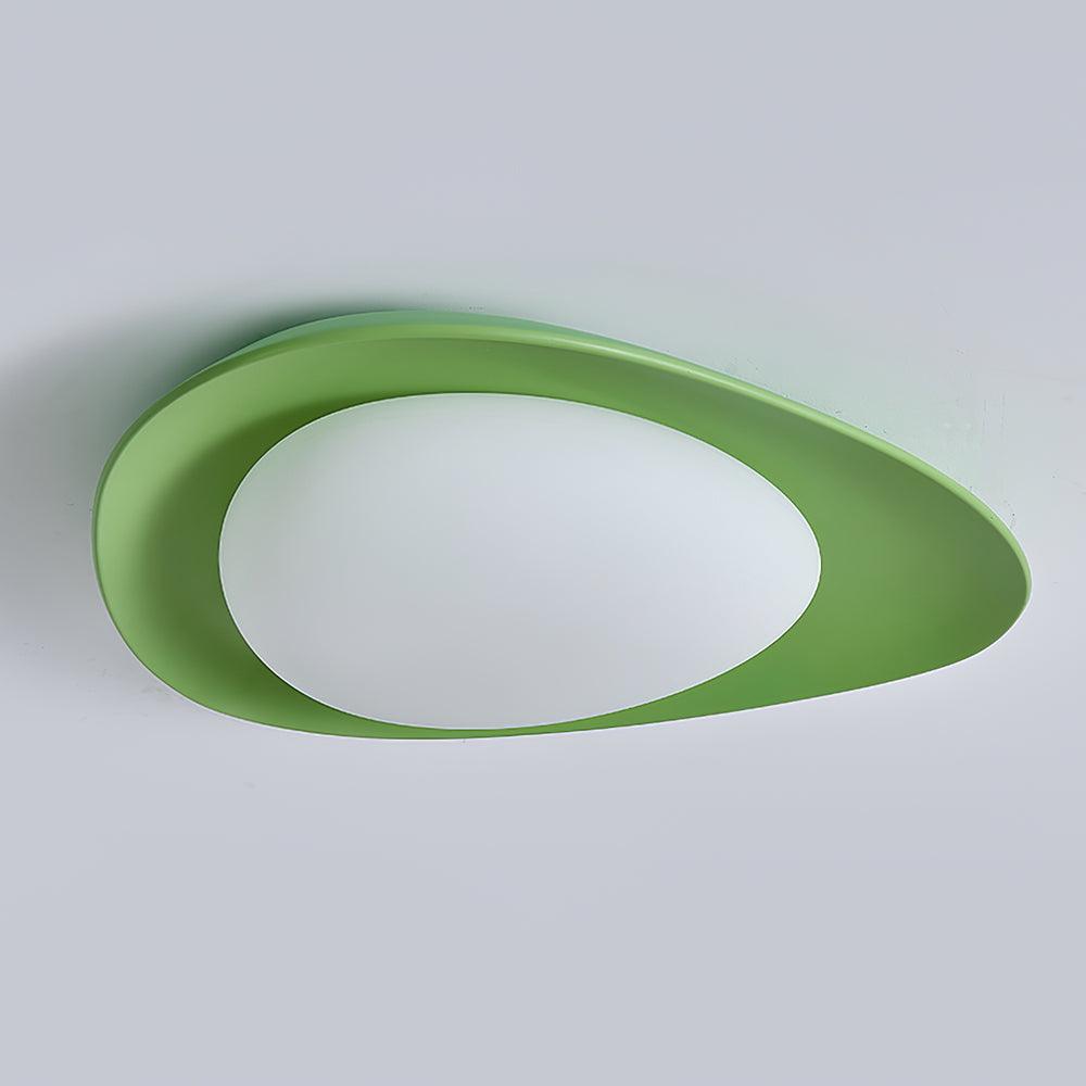 LED Plafondlamp Bladvorm Resin Groen Woonkamer Slaapkamer Eetkamer Organische Plafondlamp Scandinavisch Interieur | Sansoti